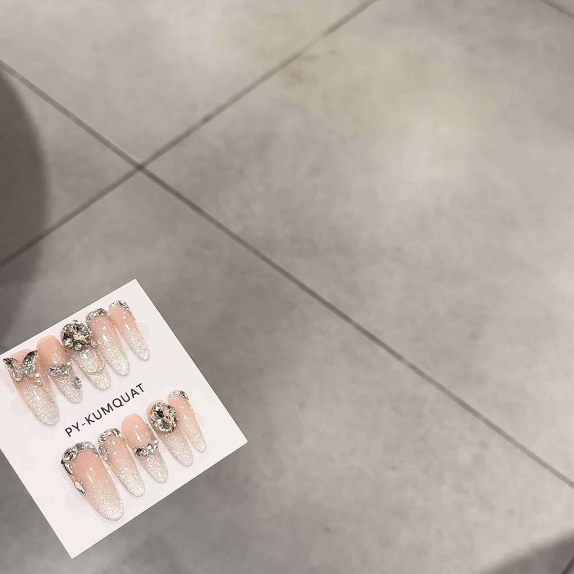 PY-「福利款」Nailins纯手工穿戴甲珍珠蝴蝶高级氛围感显白穿戴甲