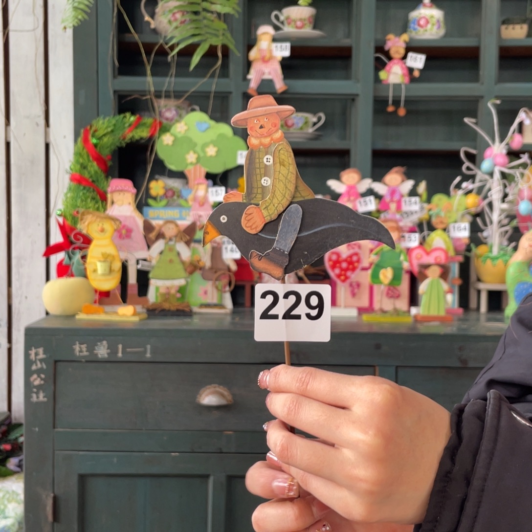 木质圣诞月福老货玩具中古风默认微瑕