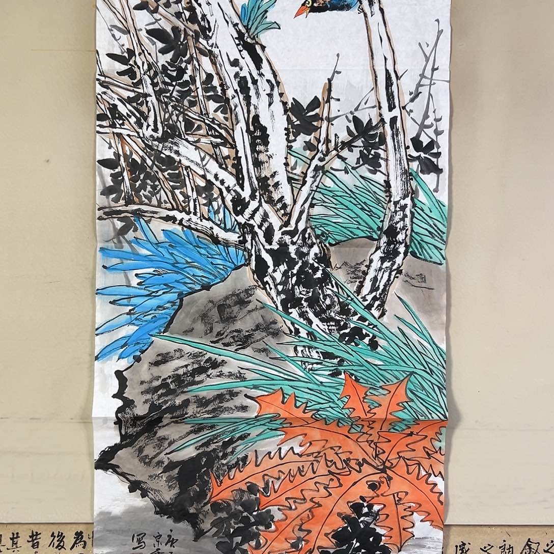 国画537 花鸟在此处飞翔也不太