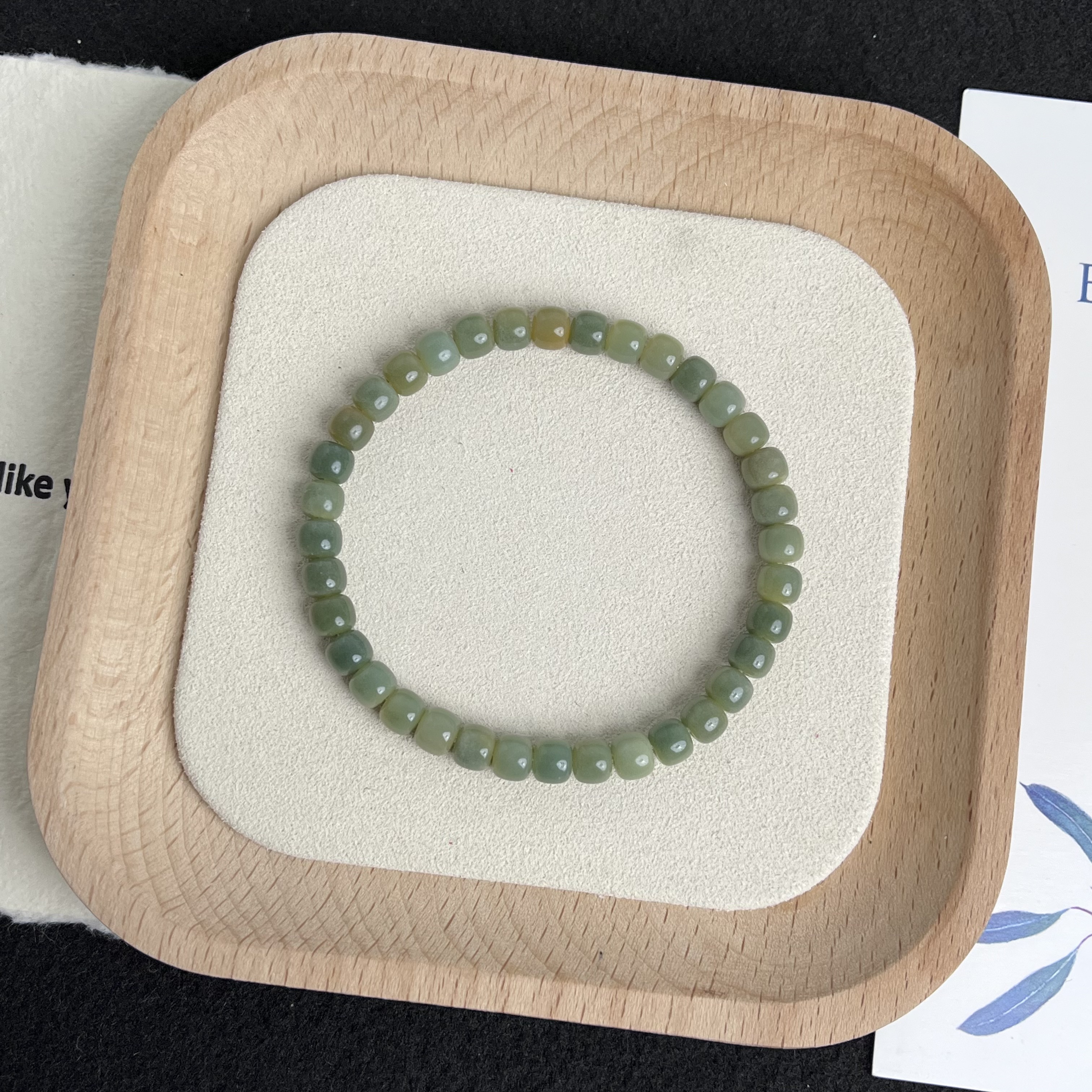 【抹茶豆6*5mm】菩提根小老型桶单圈CS021-1369