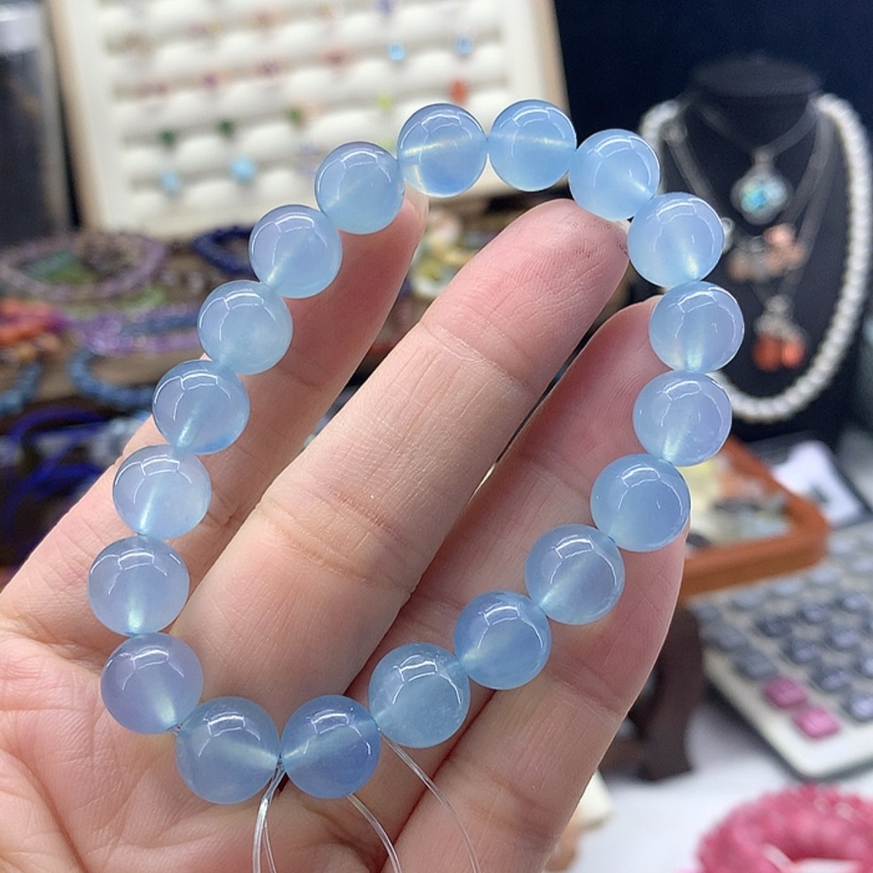 【闪购商品】海蓝宝石手串未镶嵌手串