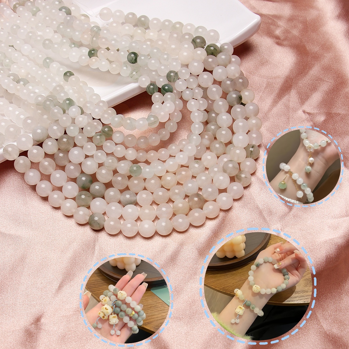 《晶石记》天山翠冰翠圆珠 DIY 手工串珠散珠