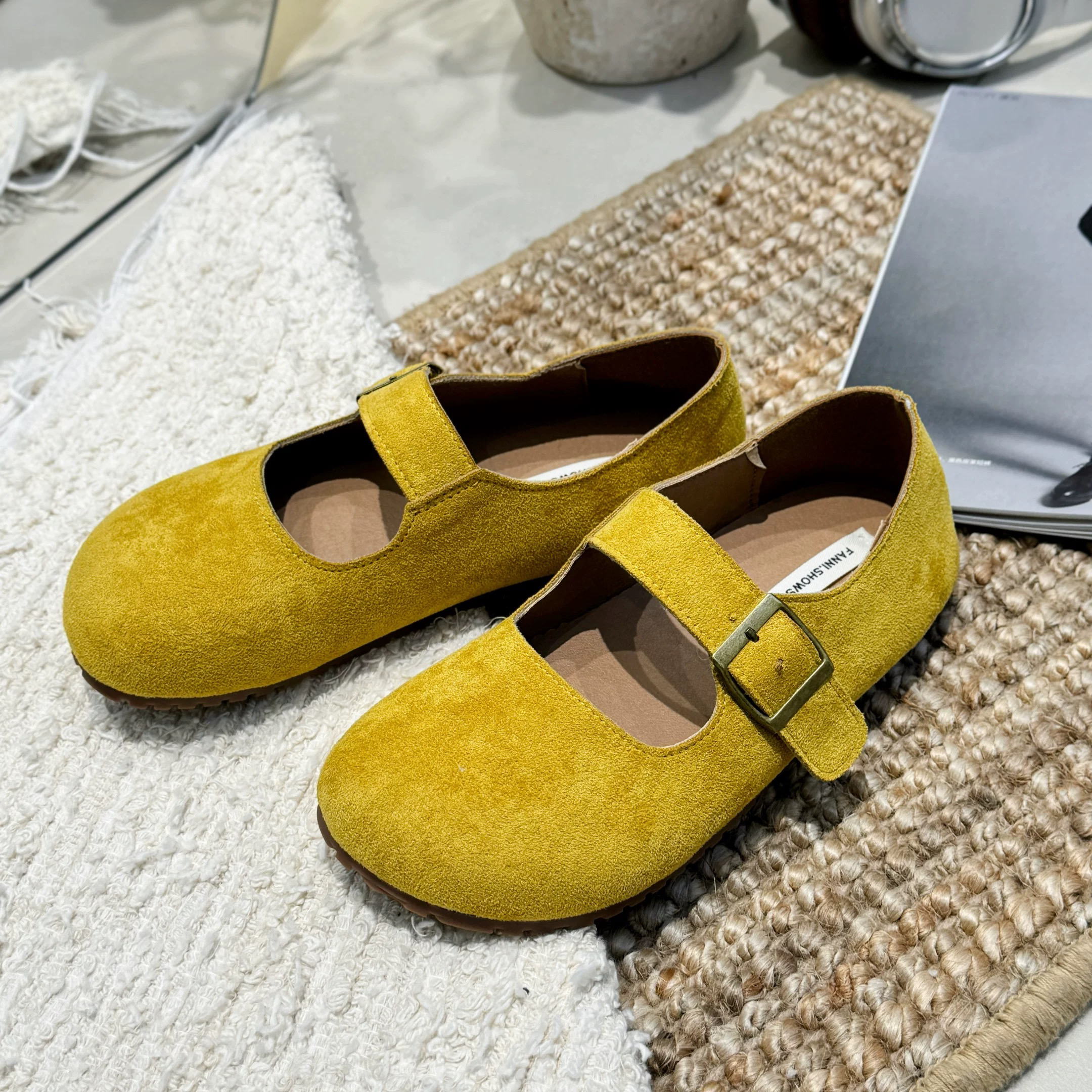 浅口百搭平底单鞋女2025年春季新款日系圆头复古玛丽珍勃肯鞋外穿