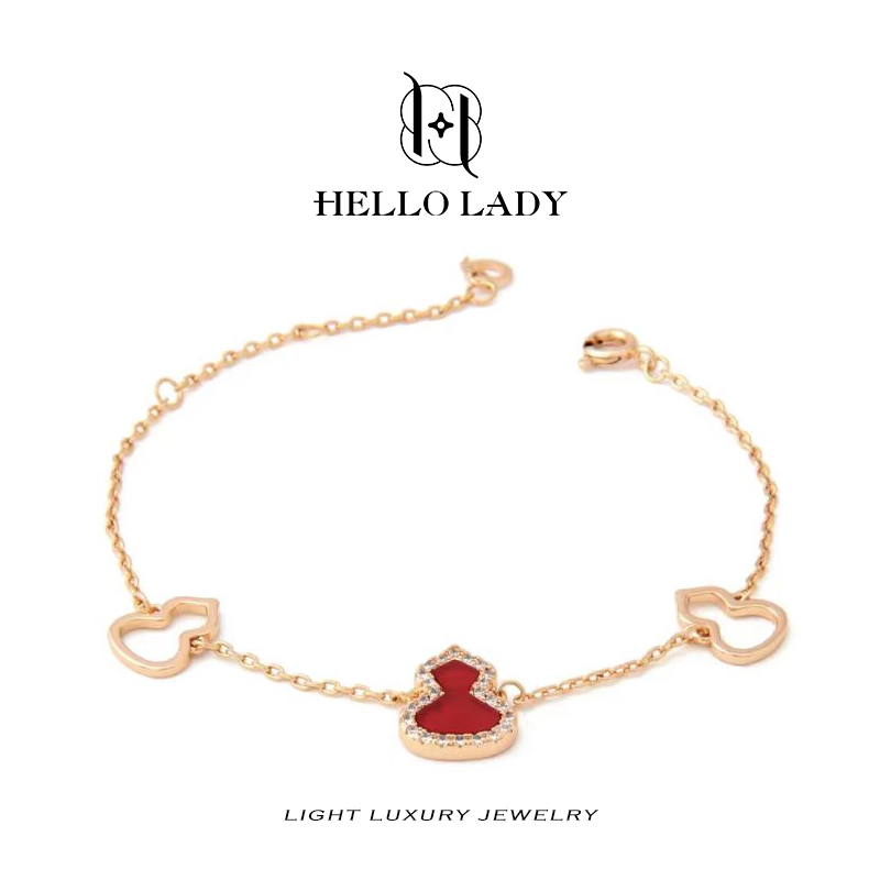 【V金版本】三葫芦时尚百搭小众简约红色1123