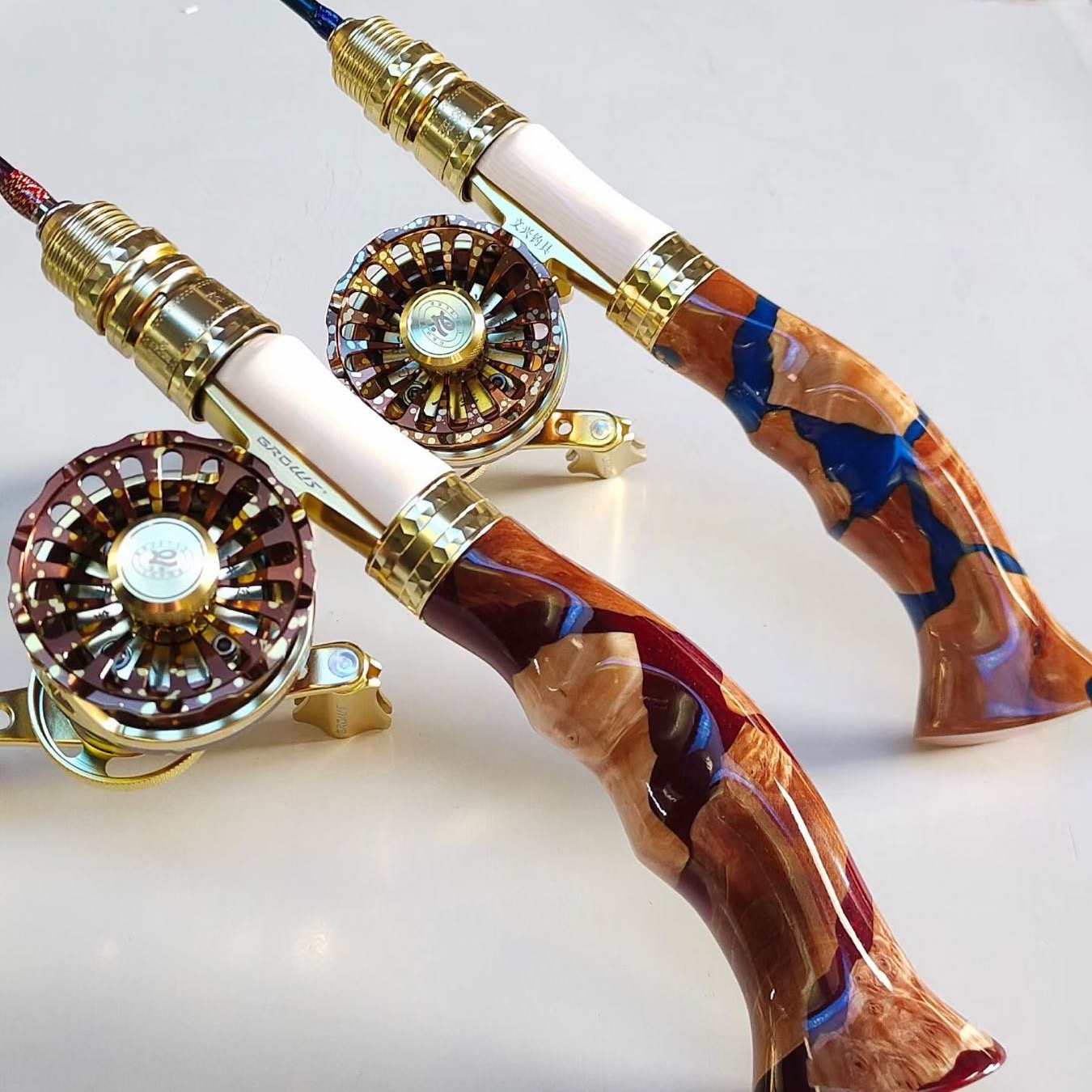 文兴文兴新款冰钓竿固化木惊鸿，斑斓礼盒装冰钓竿