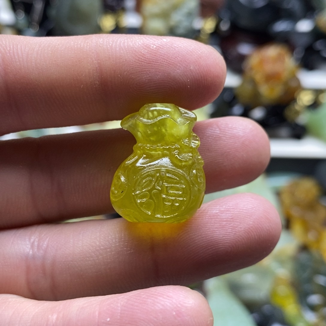 岫玉福袋吊坠未镶嵌