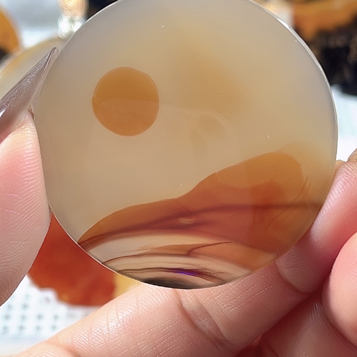 大***影玛瑙/玉髓合金颈饰