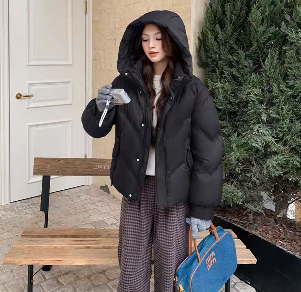 E047羽绒服黑色（M衣长62左右）