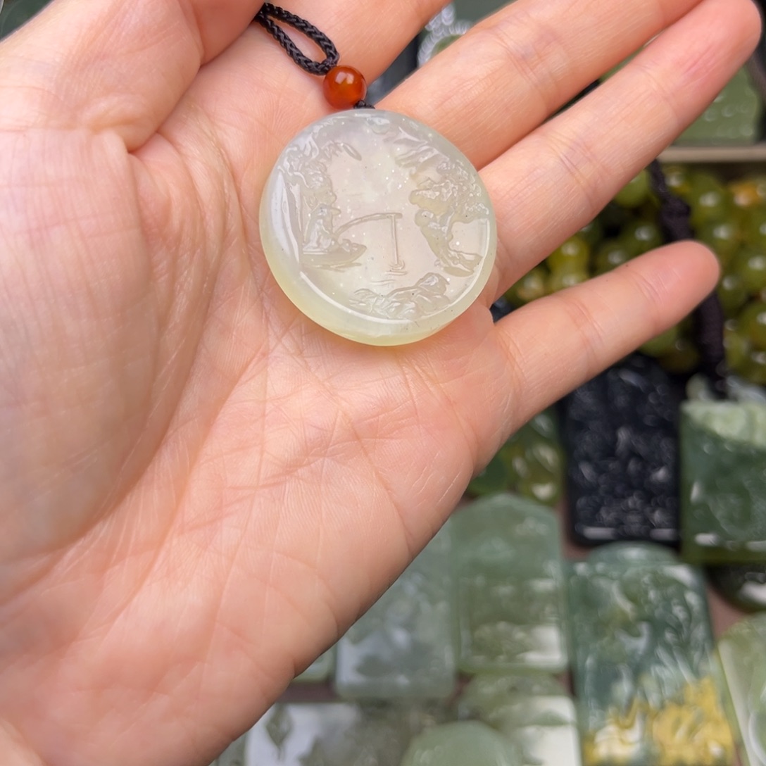 蛇纹石玉未镶嵌吊坠(不含链)