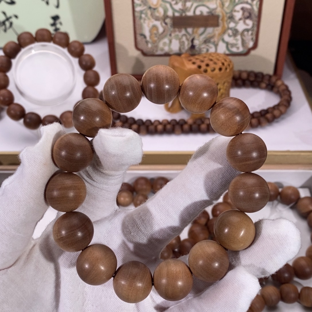 手串/手链檀香木横纹黑肉15丑珠大漏