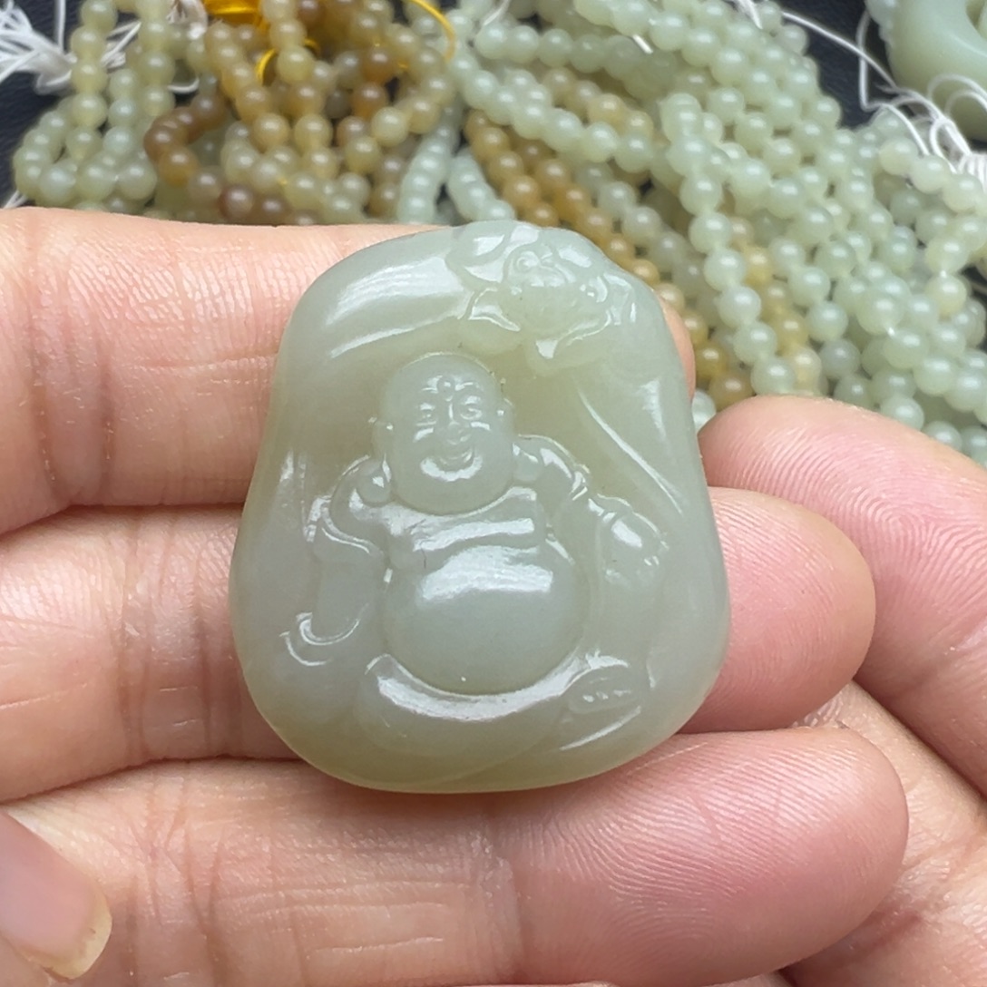 和田玉（糖玉）未镶嵌吊坠(不含链)