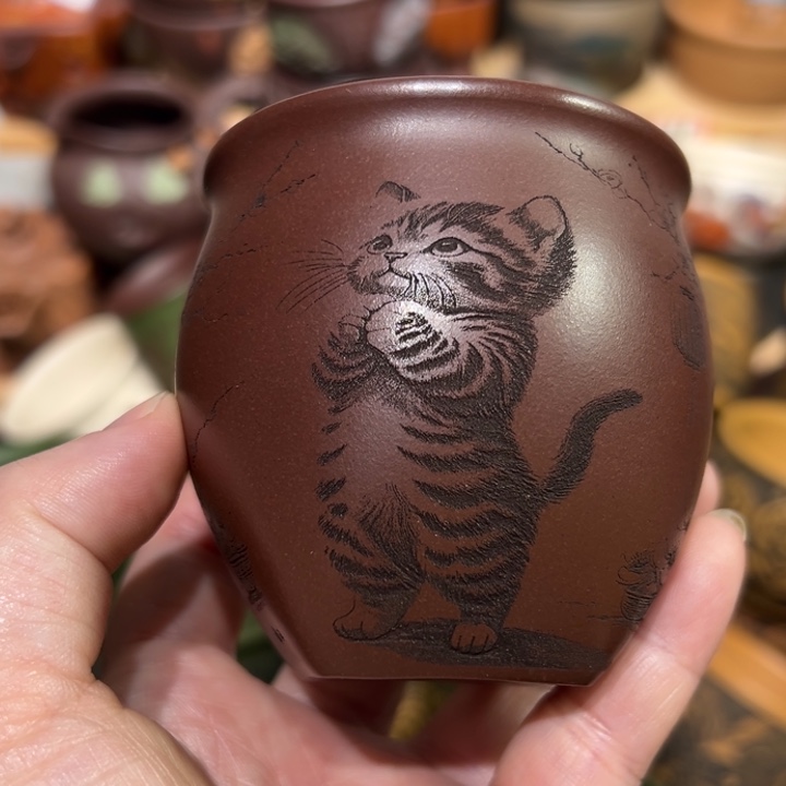 茶杯紫砂宜兴紫砂主人杯