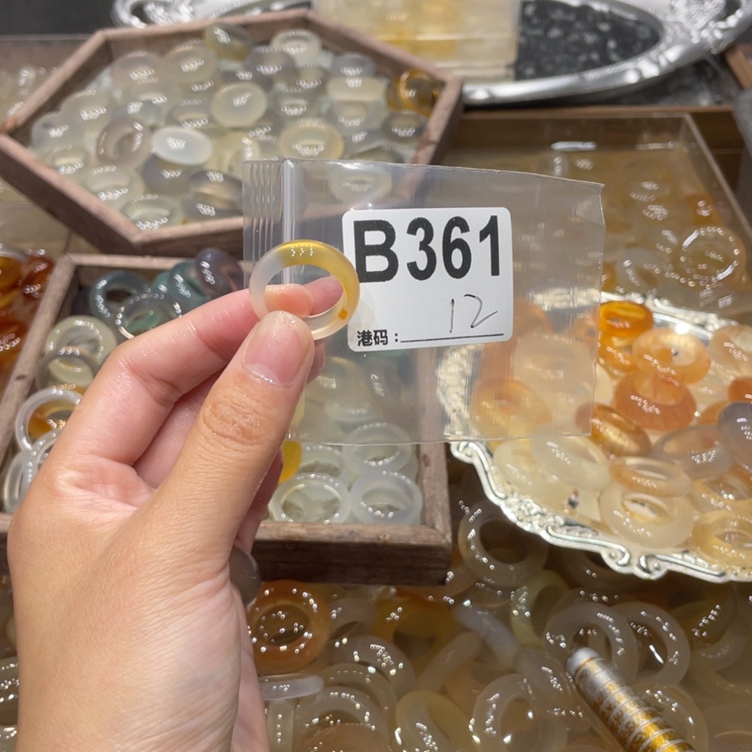 玛瑙/玉髓未镶嵌戒指361