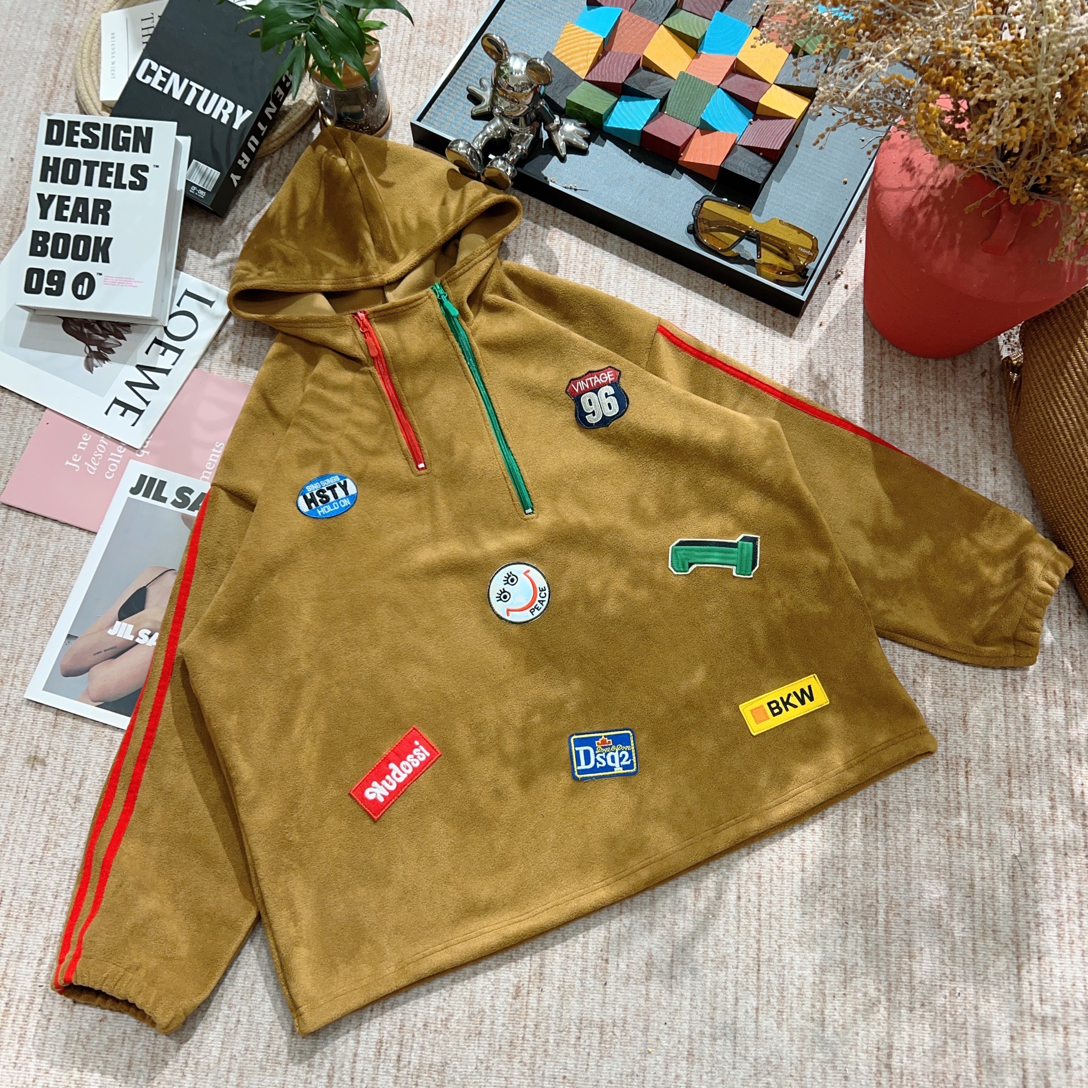 2025冬季新款休闲时尚百搭字母印花连帽长袖T恤卫衣1455