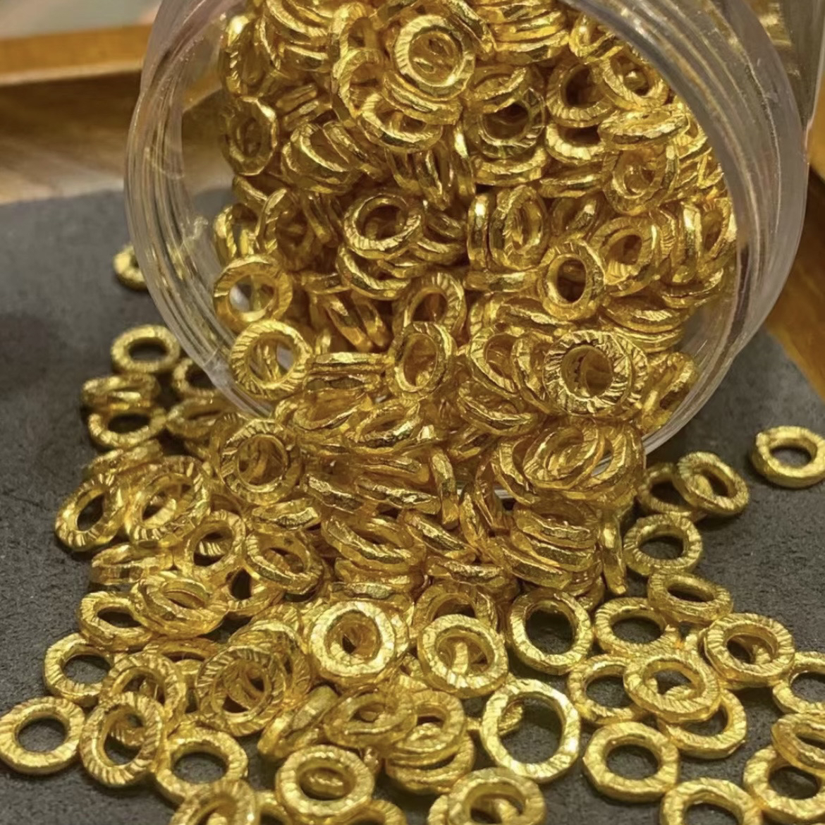 铜合金手链 【有间饰品diy】新中式国潮风 手工錾刻盘缠手链