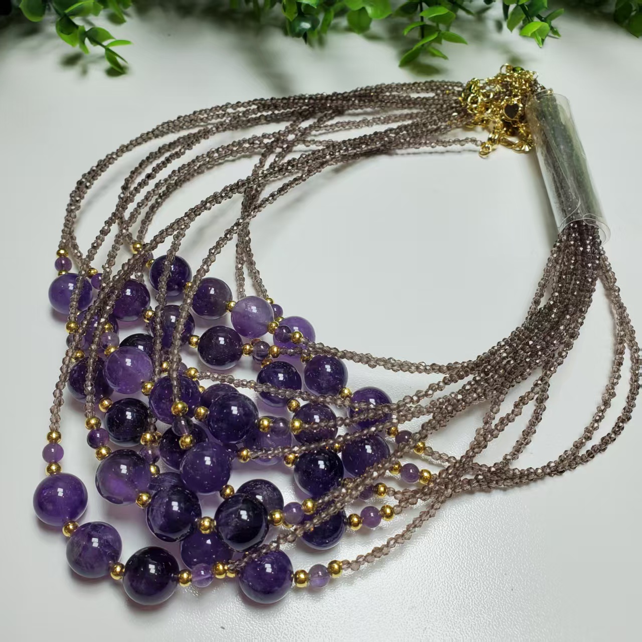 X646【赵小姐】时尚紫水晶项链多样性发其一