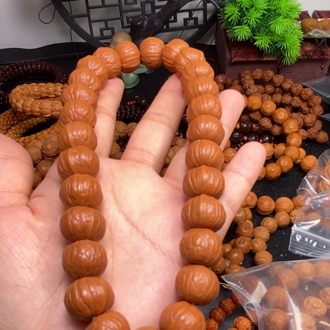 菩提籽类橄榄猴头核桃雕刻手串手链项链