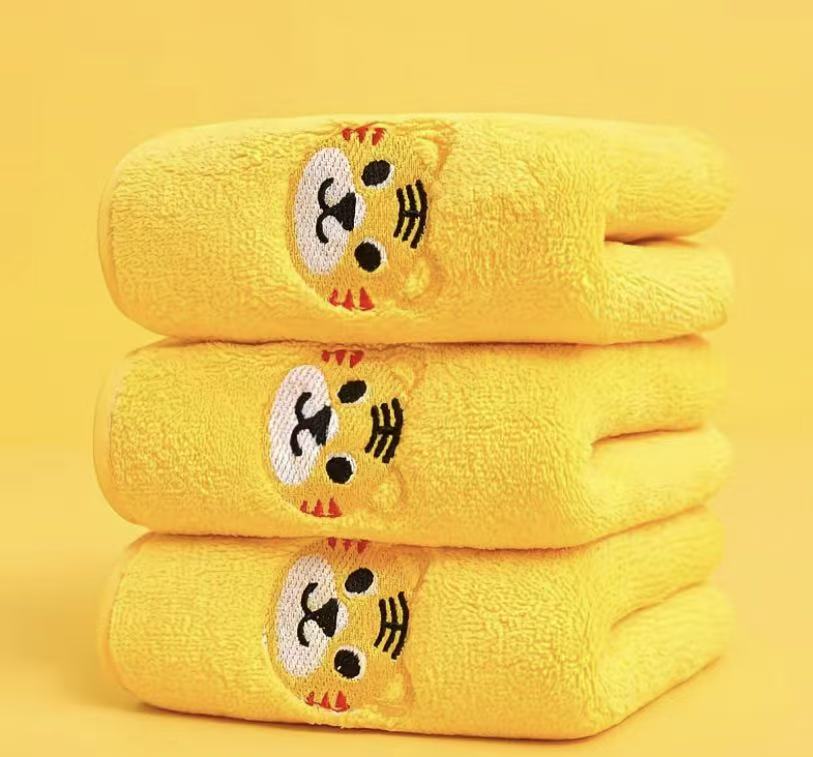 25*50吸水刺绣款珊瑚绒小毛巾不掉色不掉毛6条装超强吸水