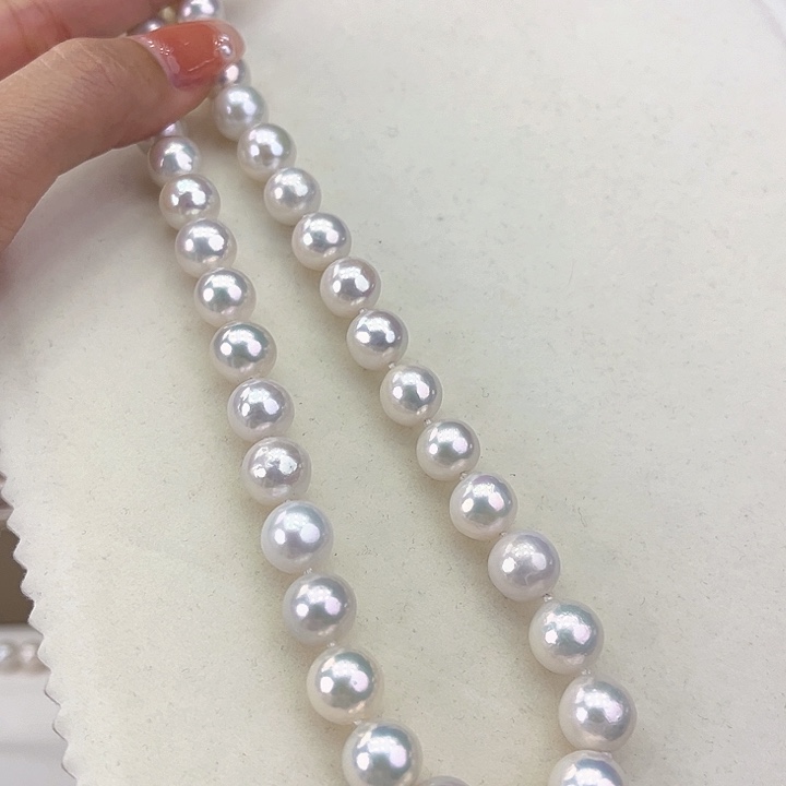 淡水珍珠颈饰银S925镶嵌10➕极光炫彩高品