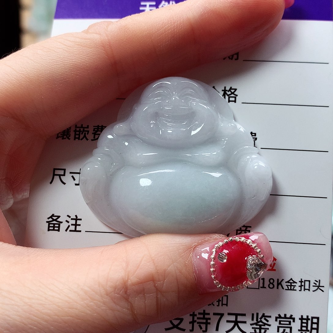 翡翠颈饰未镶嵌H****a佛公