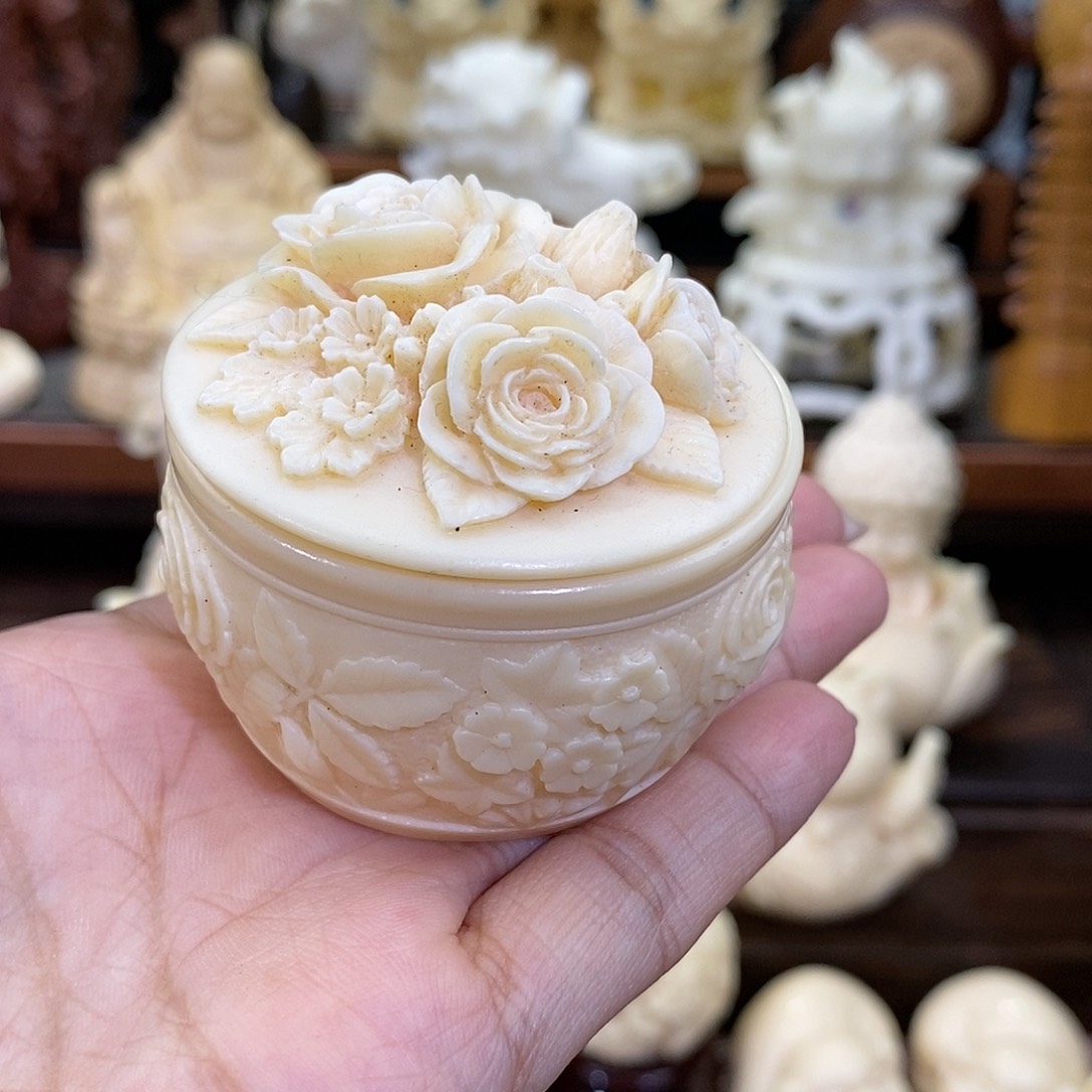 菩提根/象牙果把件象牙果首饰盒