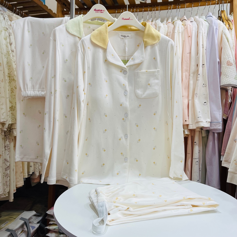 11小花秋冬新款纯棉产后哺乳月子服孕妇月子服纯棉100%全棉孕妇