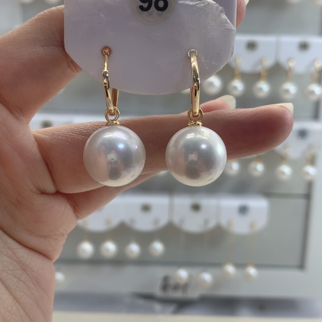 淡水珍珠耳饰银S925镶嵌雪**嫣