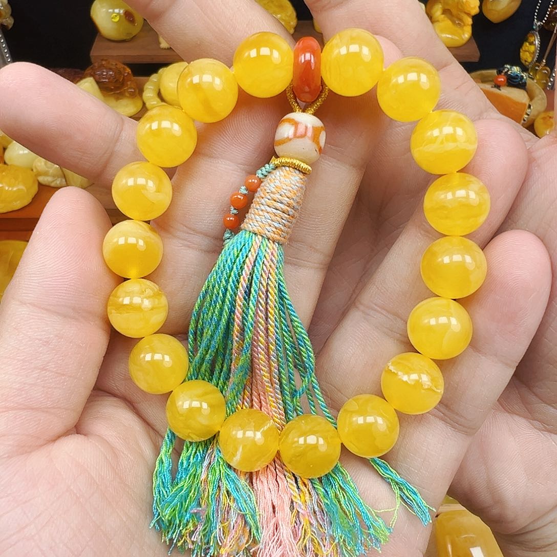 手链蜜蜡未镶嵌焦皮料手持30克