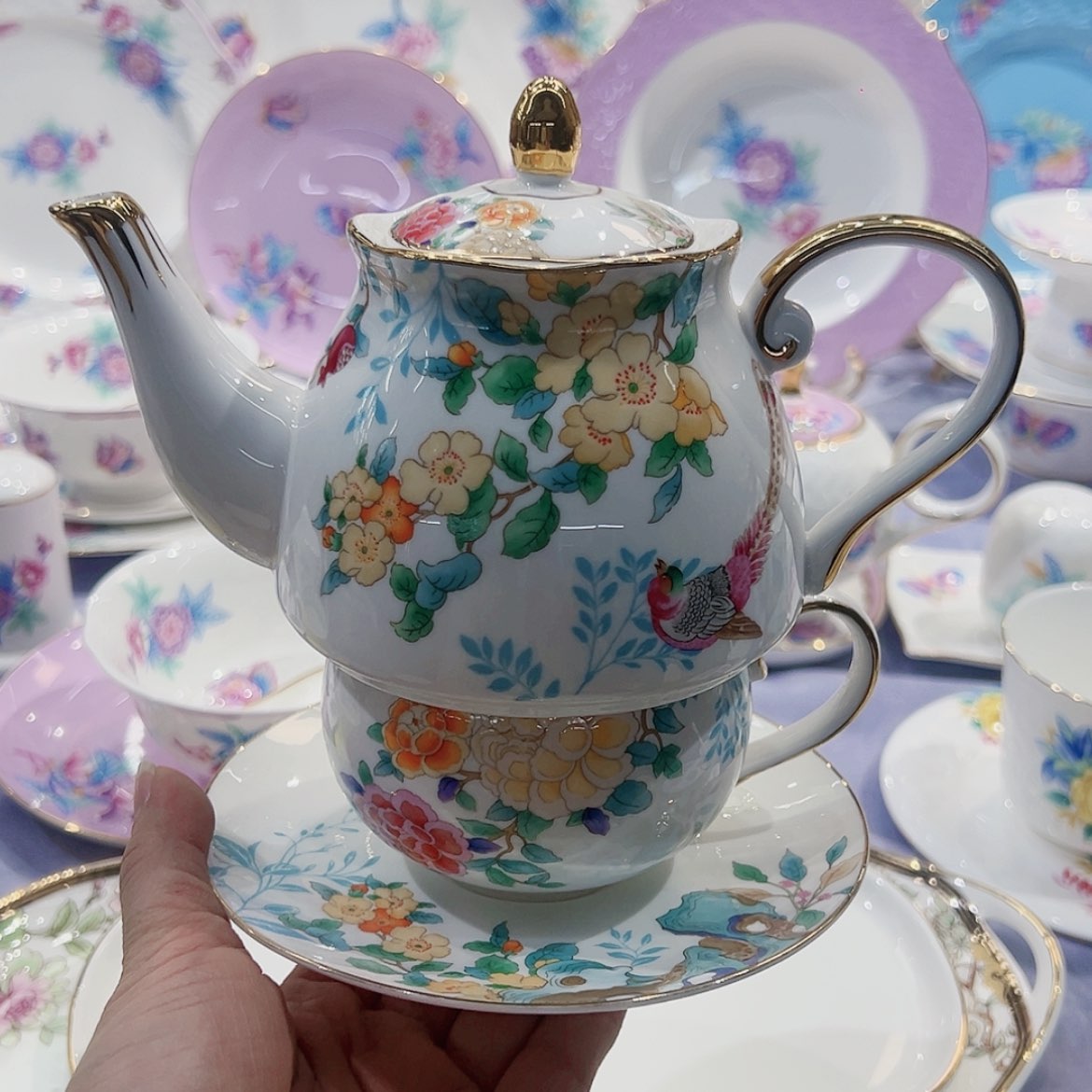 【闪购商品】骨瓷1茶壶1杯碟