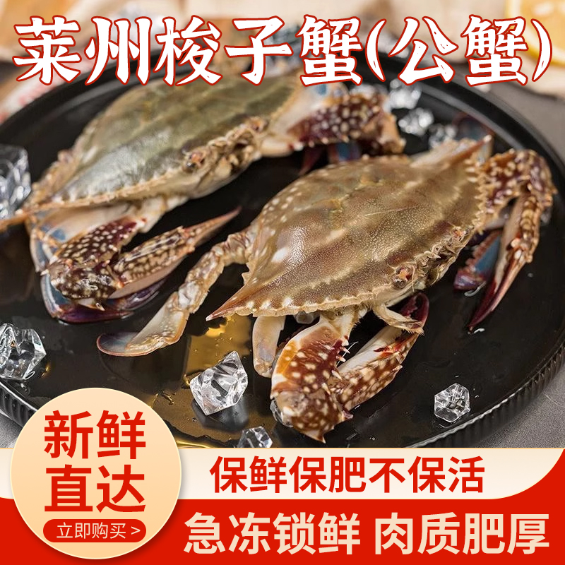 梭子蟹，莱州湾梭子蟹母蟹单只3.5两【保鲜不保活】标价为每斤价格