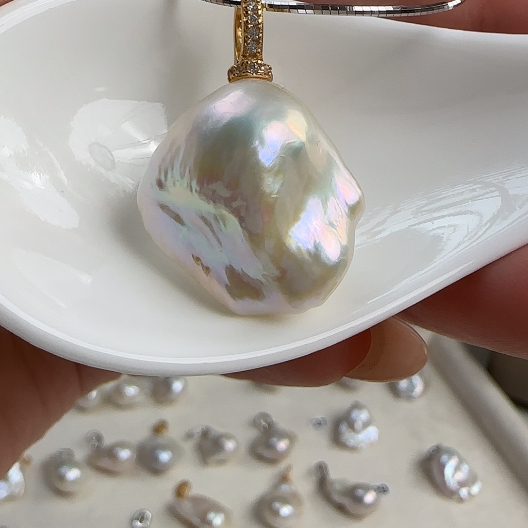 淡水珍珠颈饰银S925镶嵌