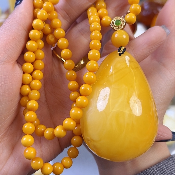 蜜蜡颈饰未镶嵌蜜蜡