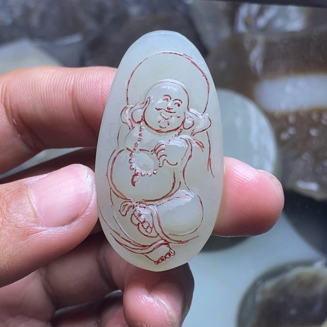定制和田玉吊坠未镶嵌凤**槃