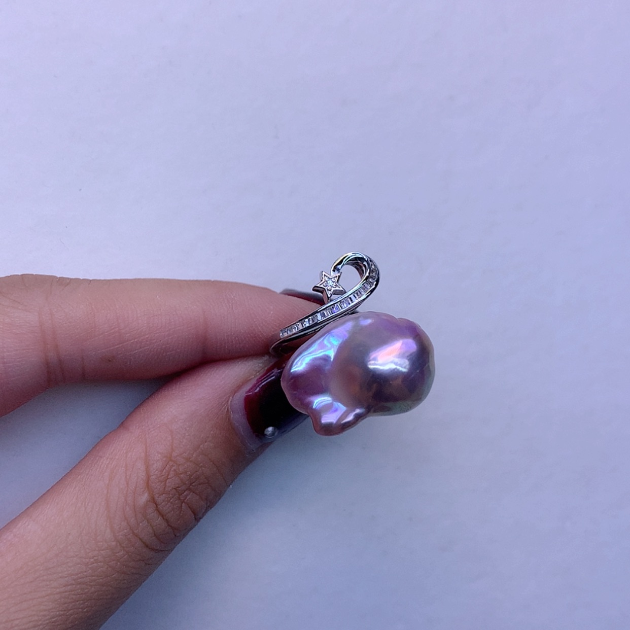 【闪购商品】银S925镶嵌戒指淡水珍珠