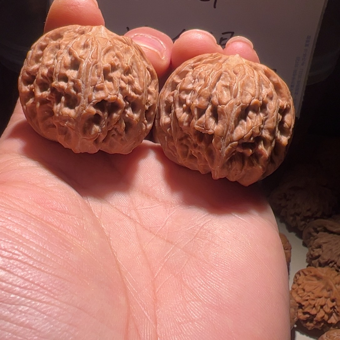 文玩核桃把件40尺全品正磨