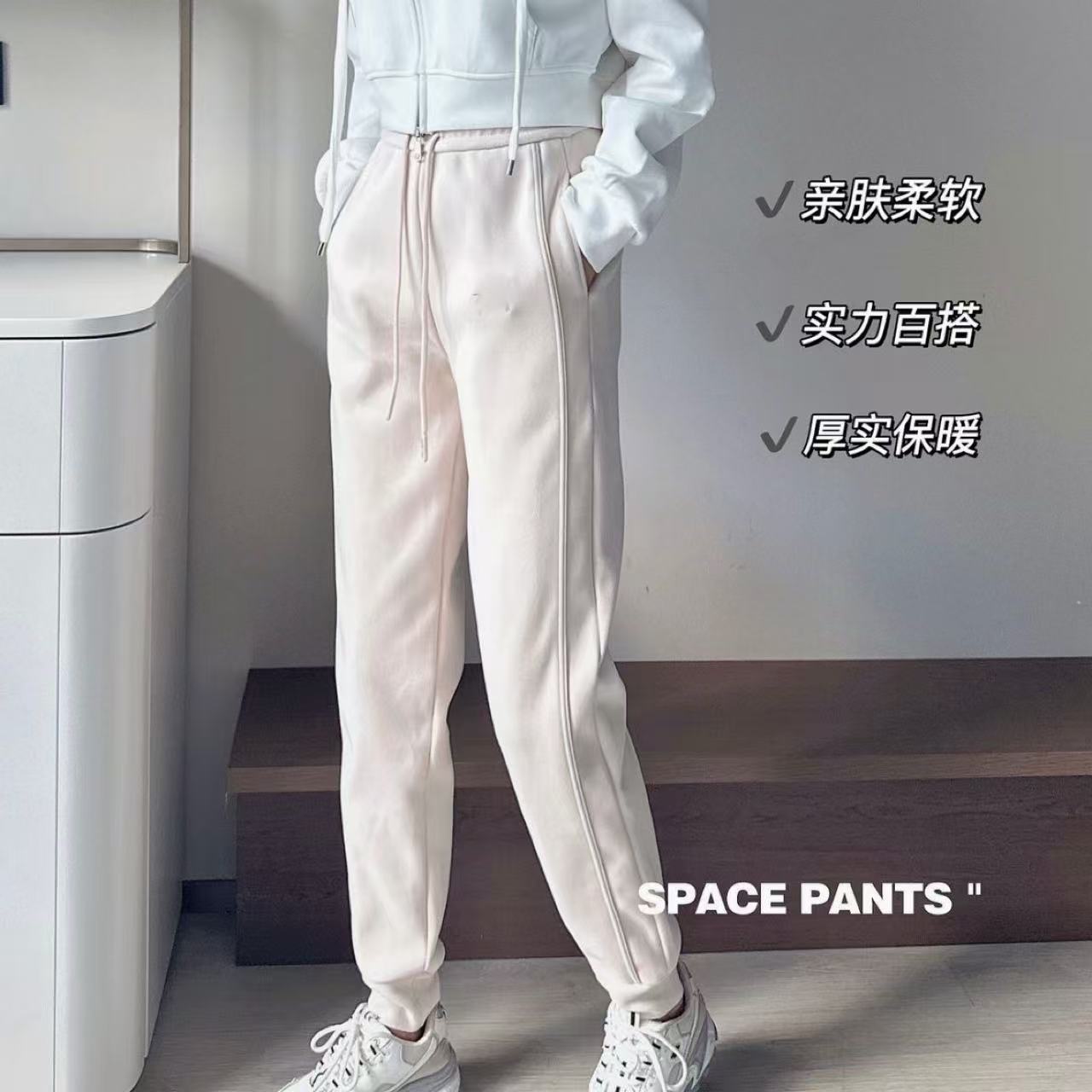 <老尚家150>加绒加厚卫裤休闲裤舒适百搭显瘦