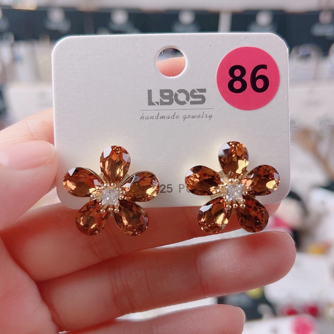 琉璃纯铜合金耳环的