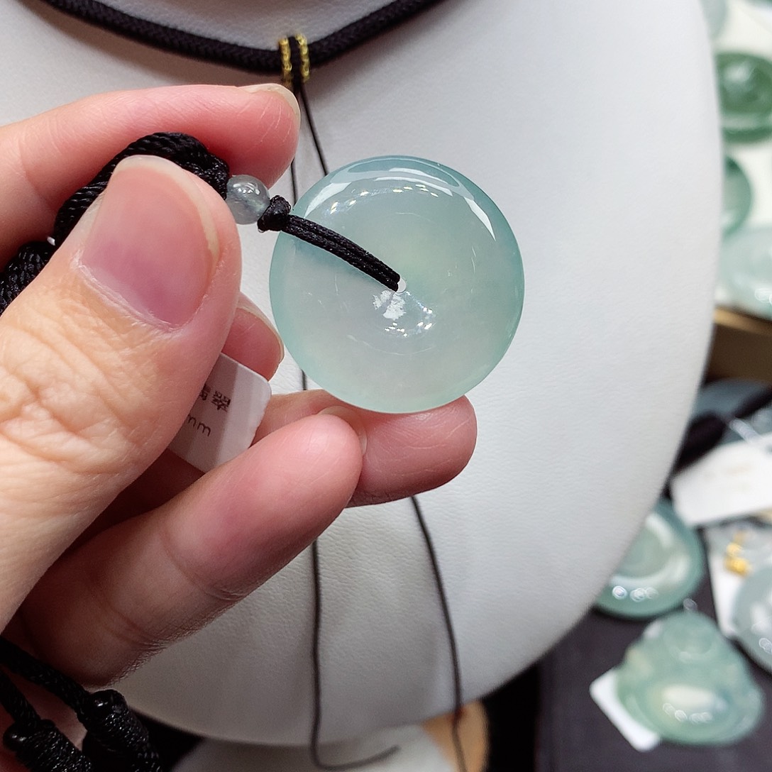 颈饰未镶嵌翡翠编号27，23.8/5.4