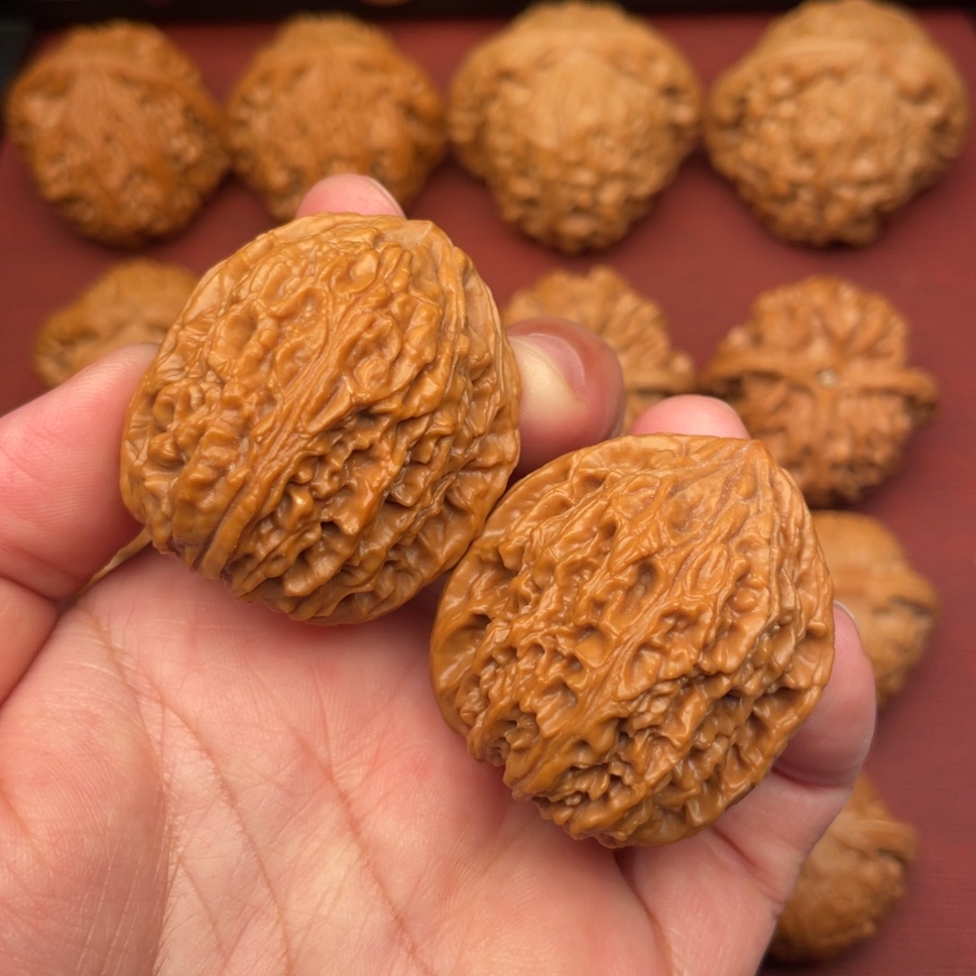 把件文玩核桃全品无修36凹底南疆石