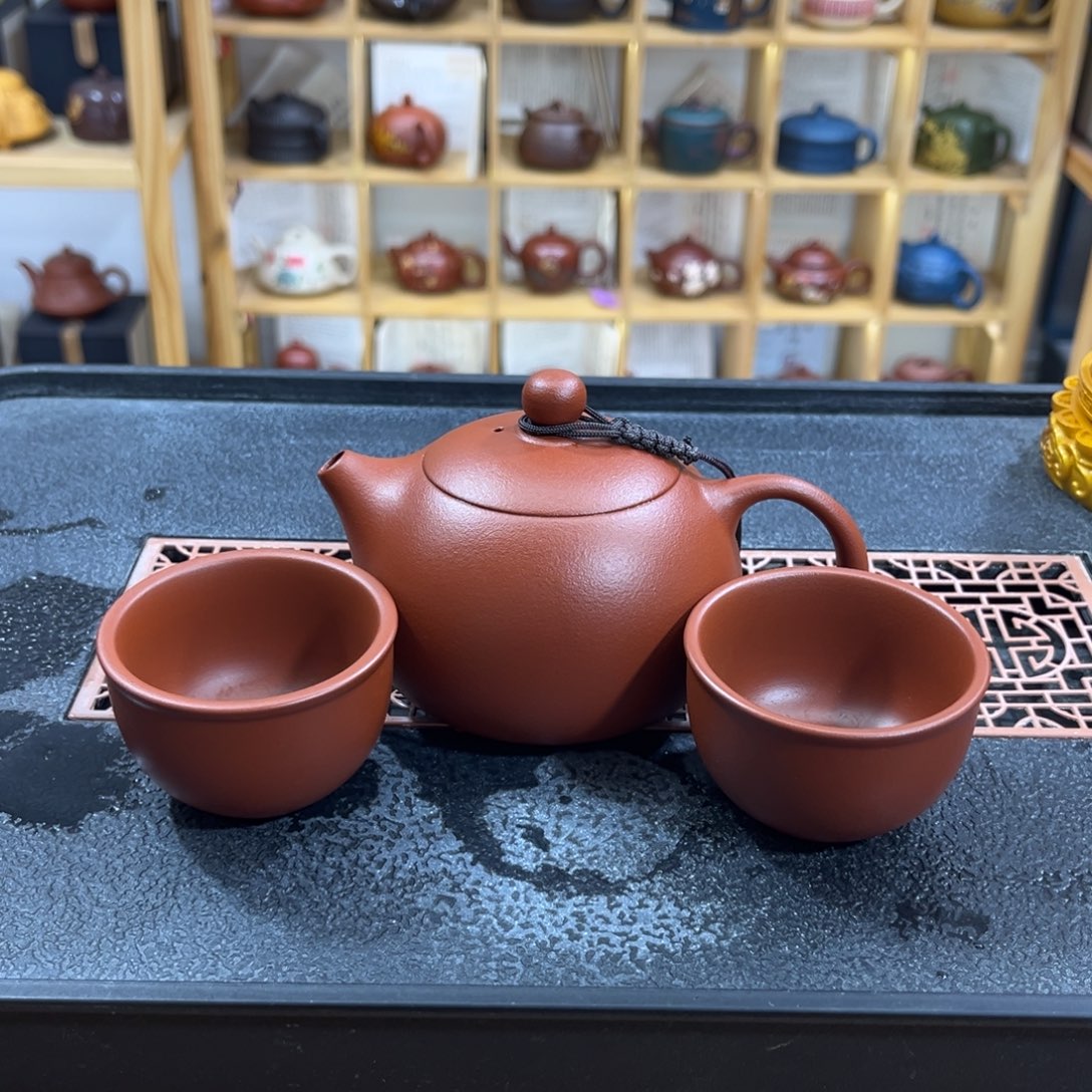 紫砂紫砂曾健全橘皮西施（一壶两杯）