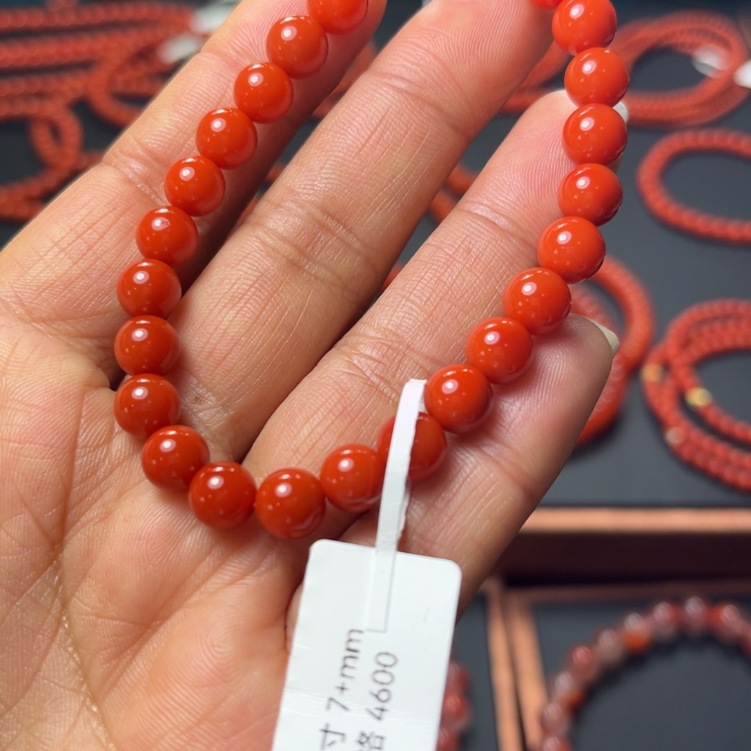 南红玛瑙未镶嵌手链