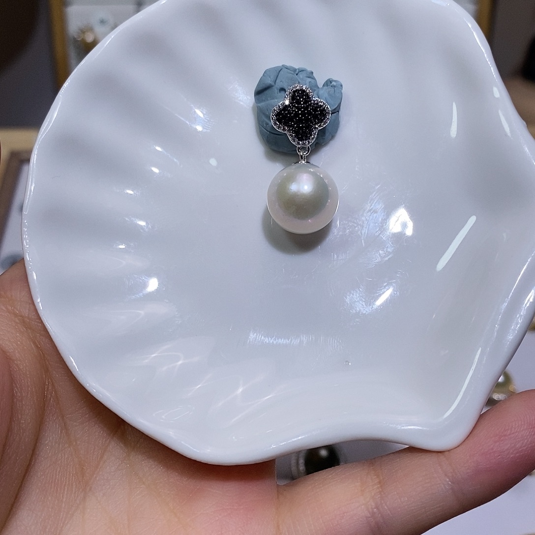 淡水珍珠颈饰银S925镶嵌