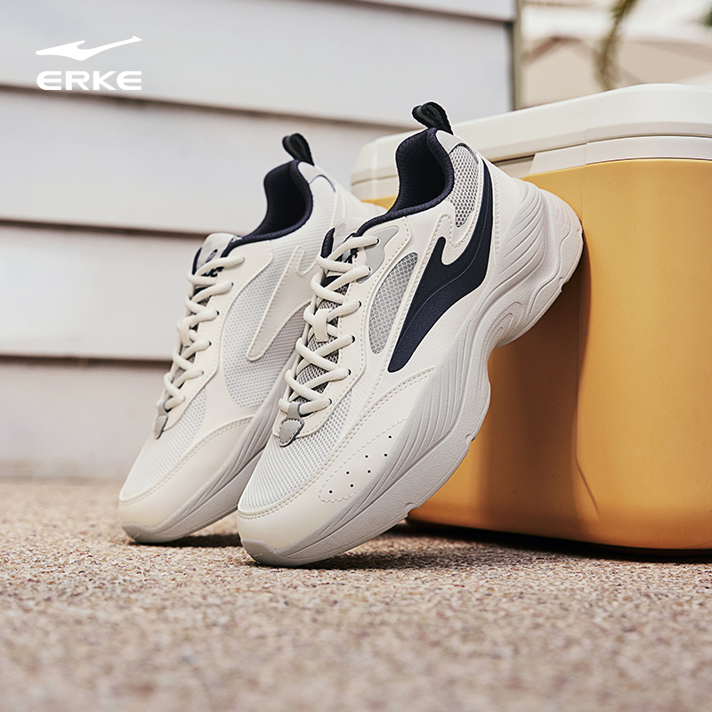 狂澜4丨鸿星尔克男鞋2026年春季新款百搭休闲鞋舒弹耐磨运动鞋