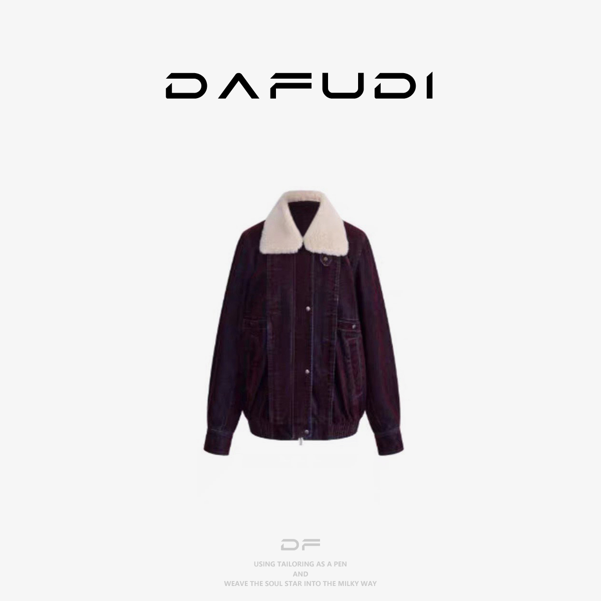 容诺 【棉服】25冬季新品牛仔毛领夹克棉服外套Z8175