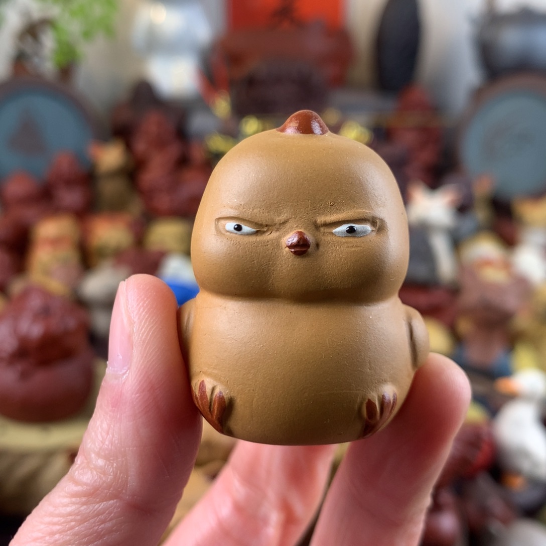 紫砂茶宠调皮小鸟