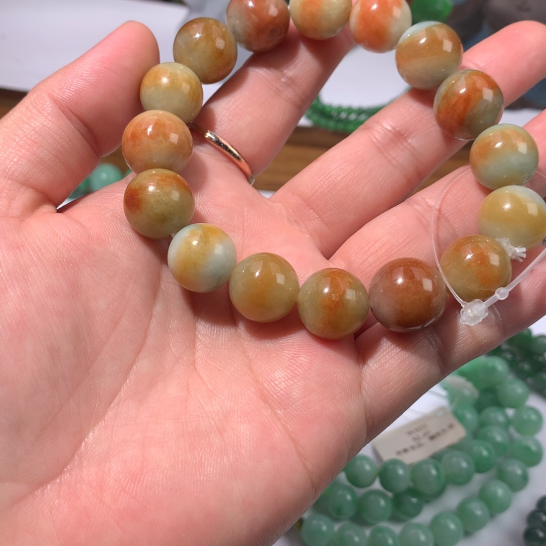 未镶嵌手链翡翠牛***牛翡翠手串