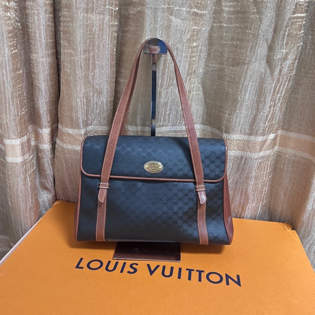 95新 GUCCI/古驰 中古老花单肩包 鱼鱼