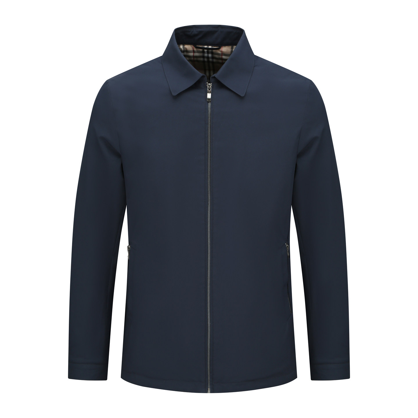 H1305冬季男式羽绒服 白鹅绒商务休闲保暖防风外套 蓝色