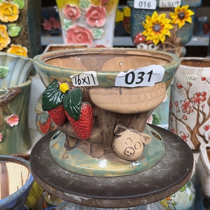 紫砂花盆粗陶材质多肉花盆