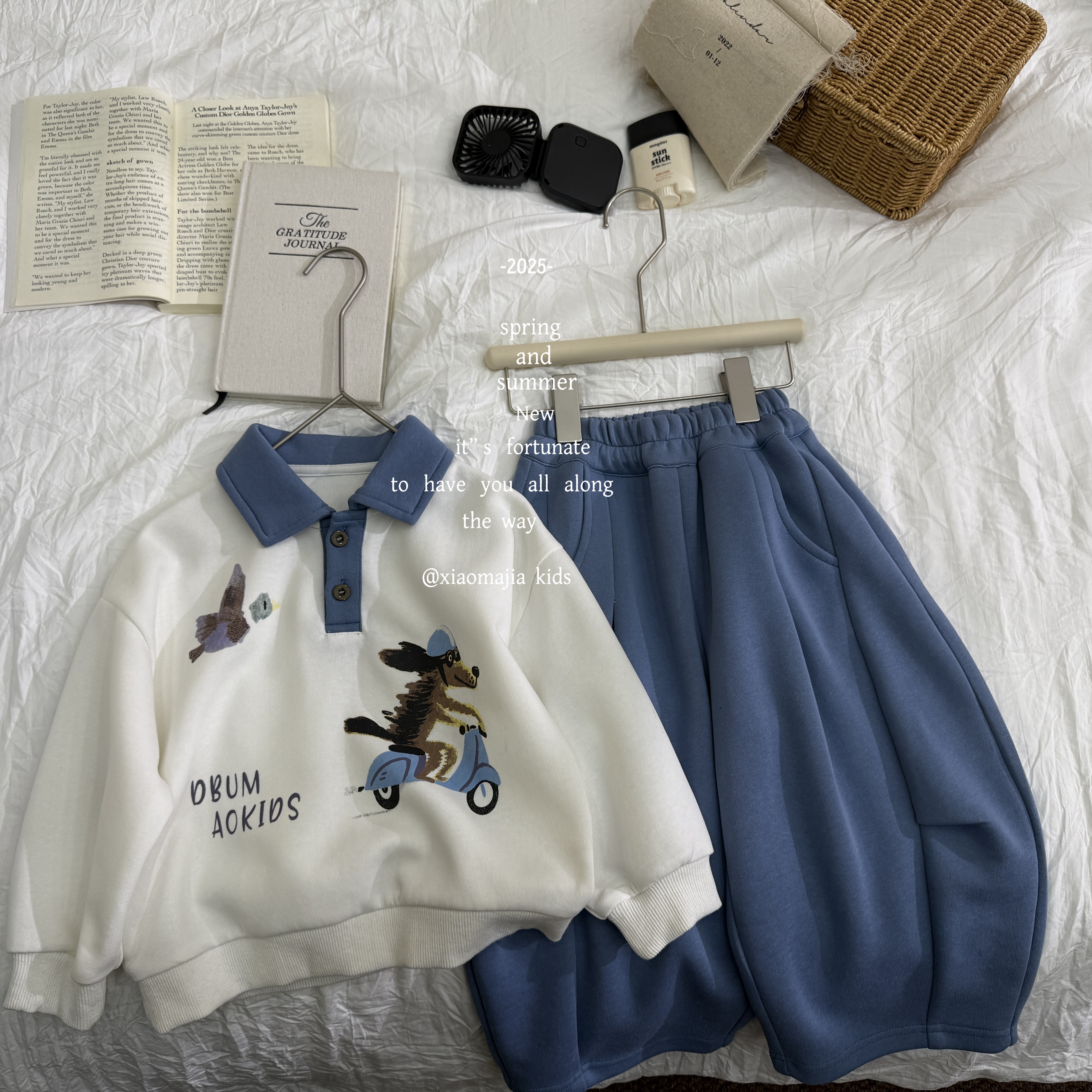 现货-小马家2025秋款儿童新款套装6573运动穿搭男女款两件套洋气